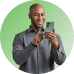 Actor portrayal of patient who previously had refractive surgery for presbyopia 