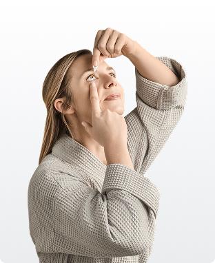 Actor portrayal of patient self-administering YUVEZZI 